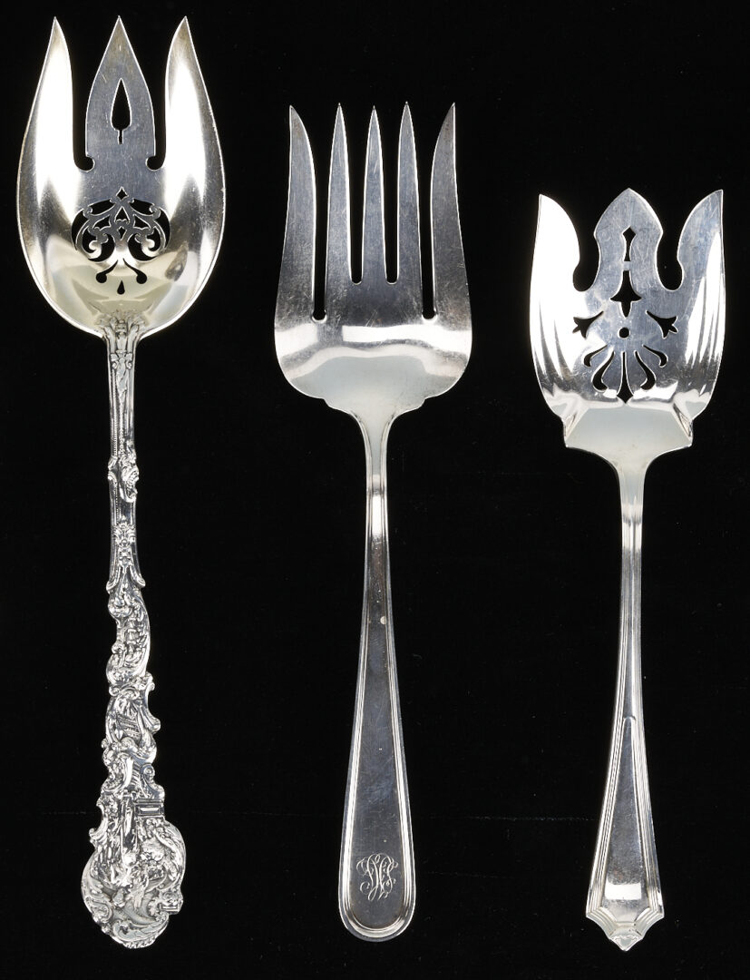 Lot 1085: 9 Assorted Sterling Serving Items, incl. Gorham and Kirk & Son