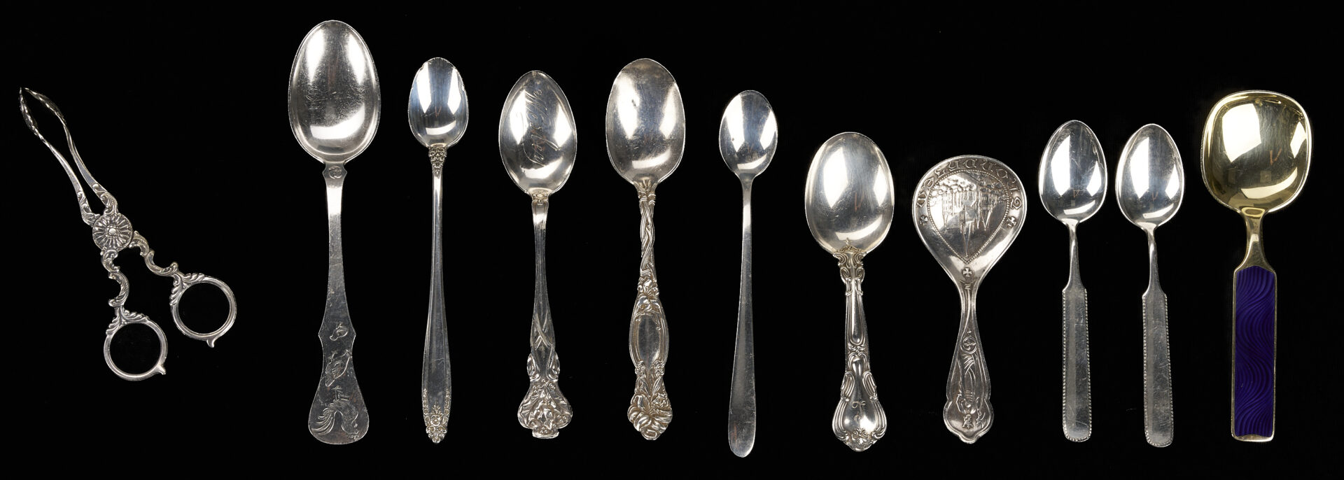 Lot 1088: 24 Pcs Silver Flatware incl. Norway Liberation Spoon 1945