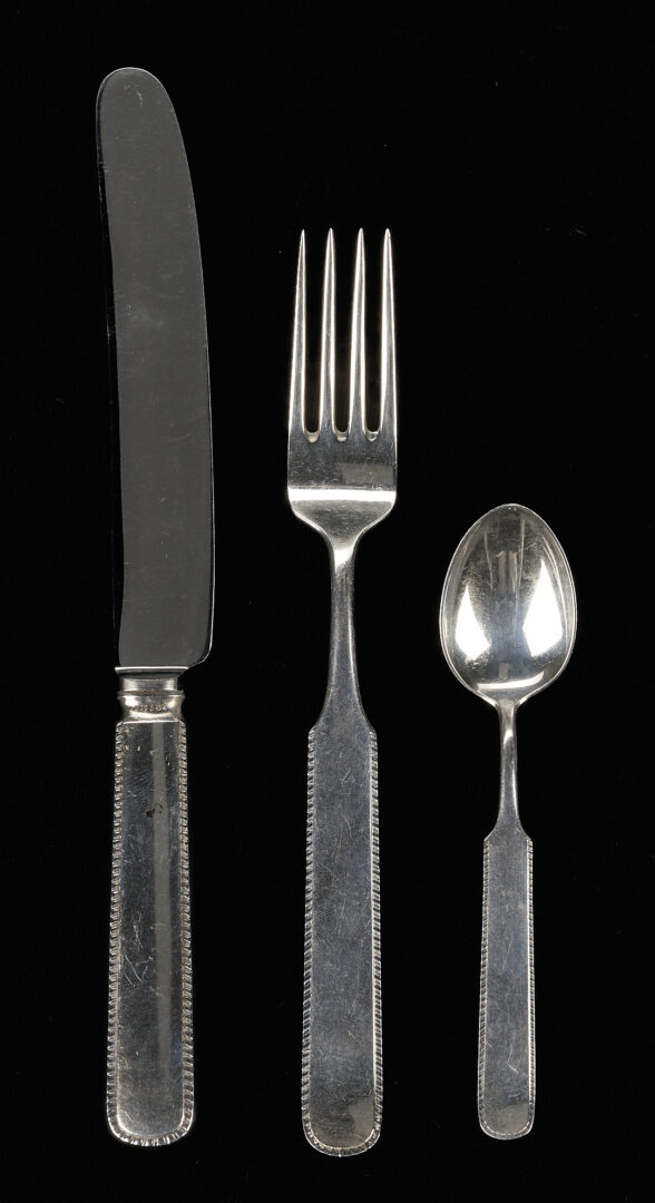 Lot 1088: 24 Pcs Silver Flatware incl. Norway Liberation Spoon 1945