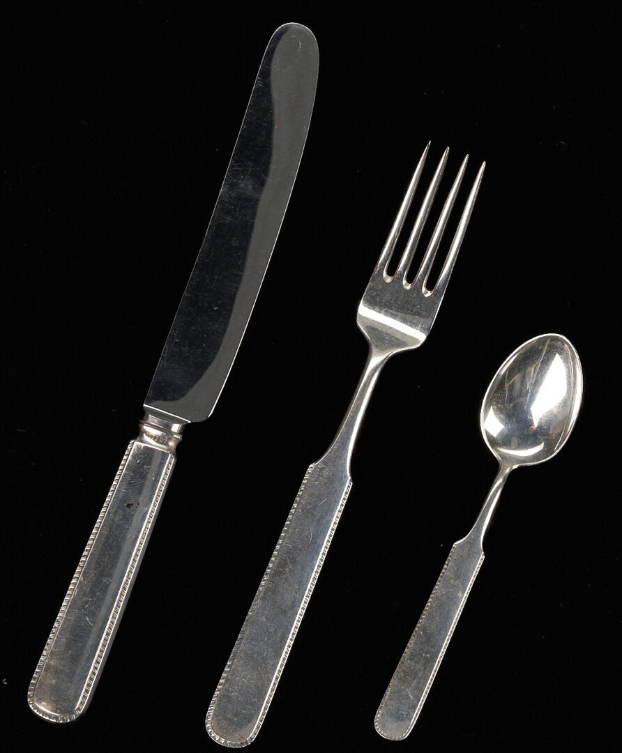 Lot 1088: 24 Pcs Silver Flatware incl. Norway Liberation Spoon 1945