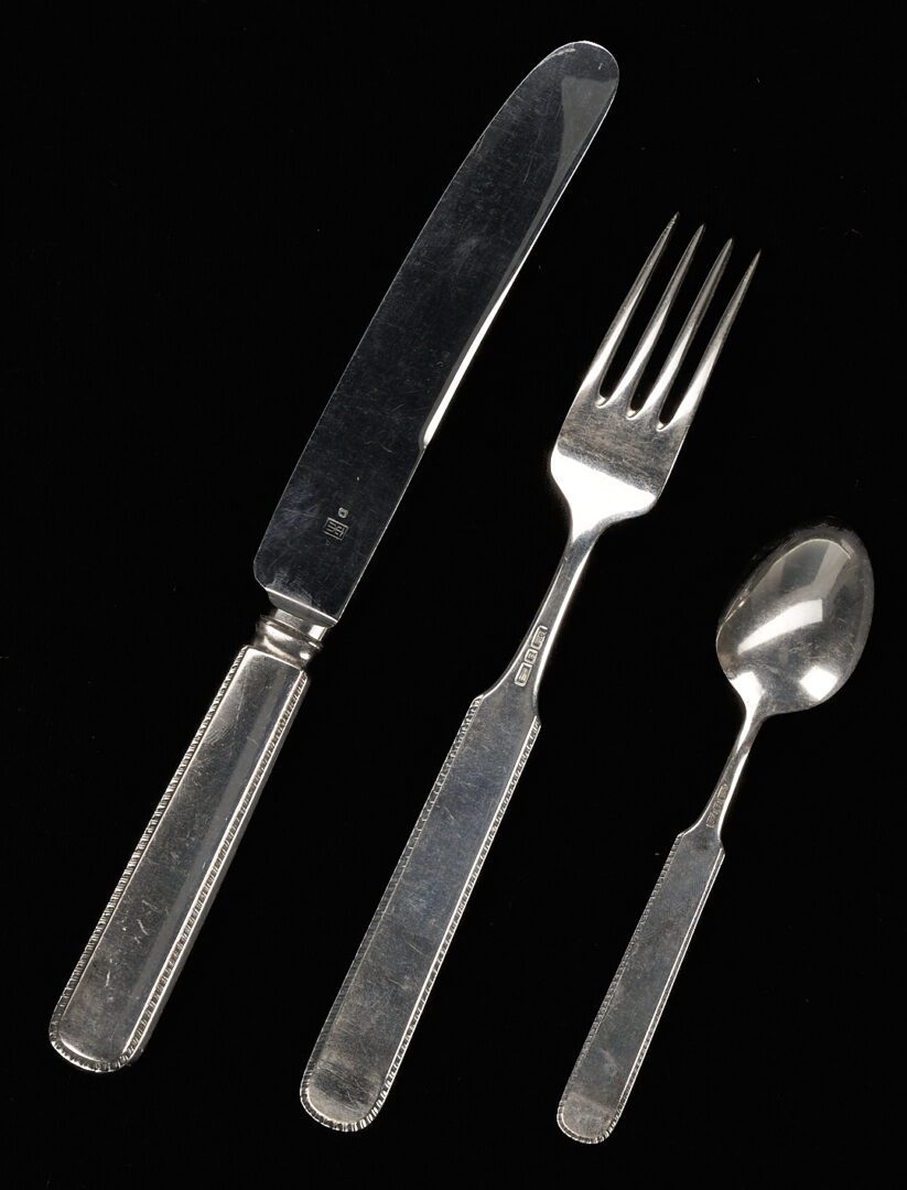 Lot 1088: 24 Pcs Silver Flatware incl. Norway Liberation Spoon 1945