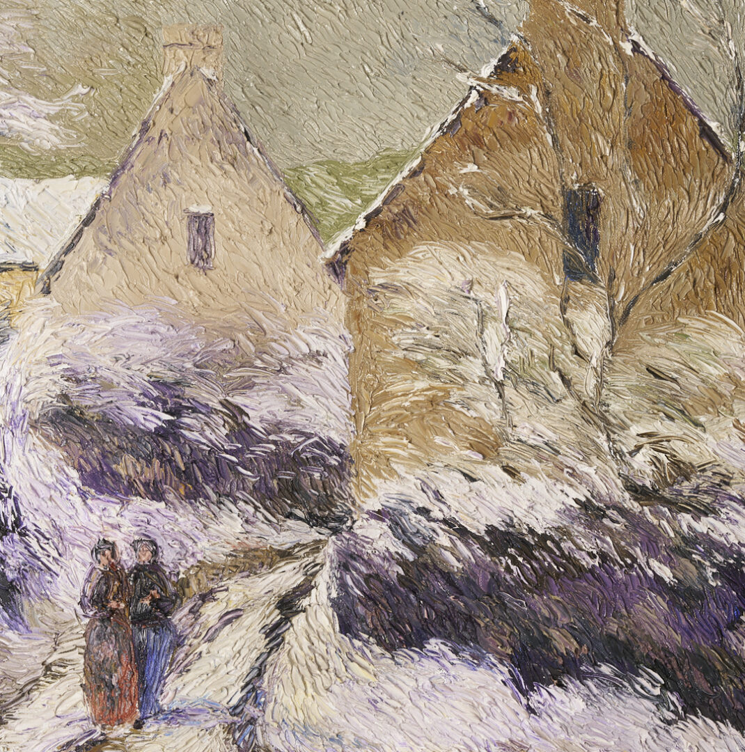 Lot 108: Lelia Pissarro O/C Impressionist Winter Landscape