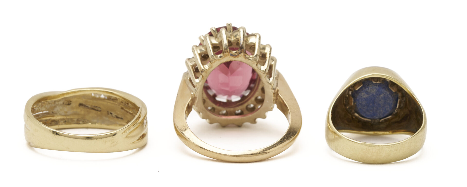 Lot 1101: Three (3) 14K Gold & Gemstone Rings