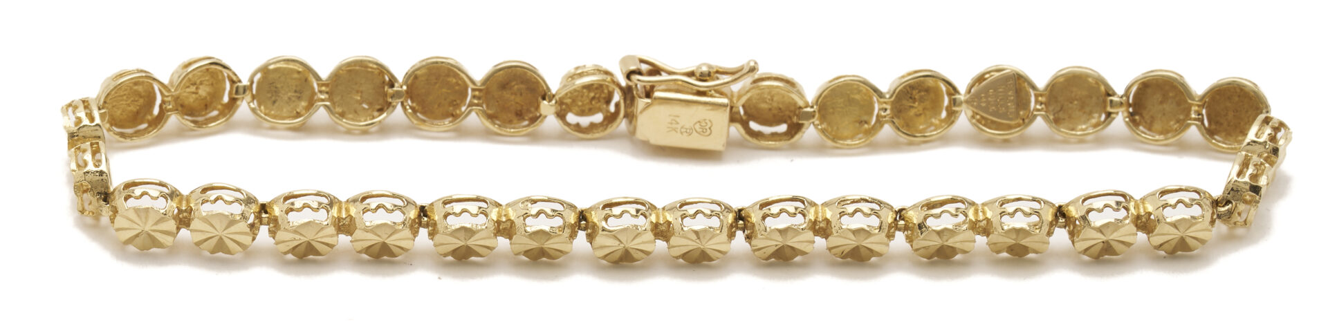 Lot 1104: Two (2) 14K Gold Bracelets