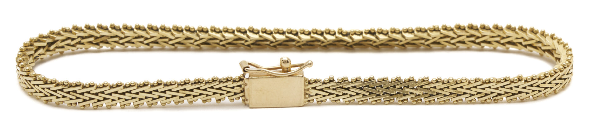 Lot 1104: Two (2) 14K Gold Bracelets