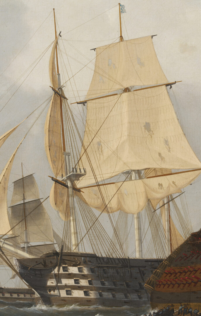 Lot 110: Marine Painting attr. William John Huggins, Trafalgar