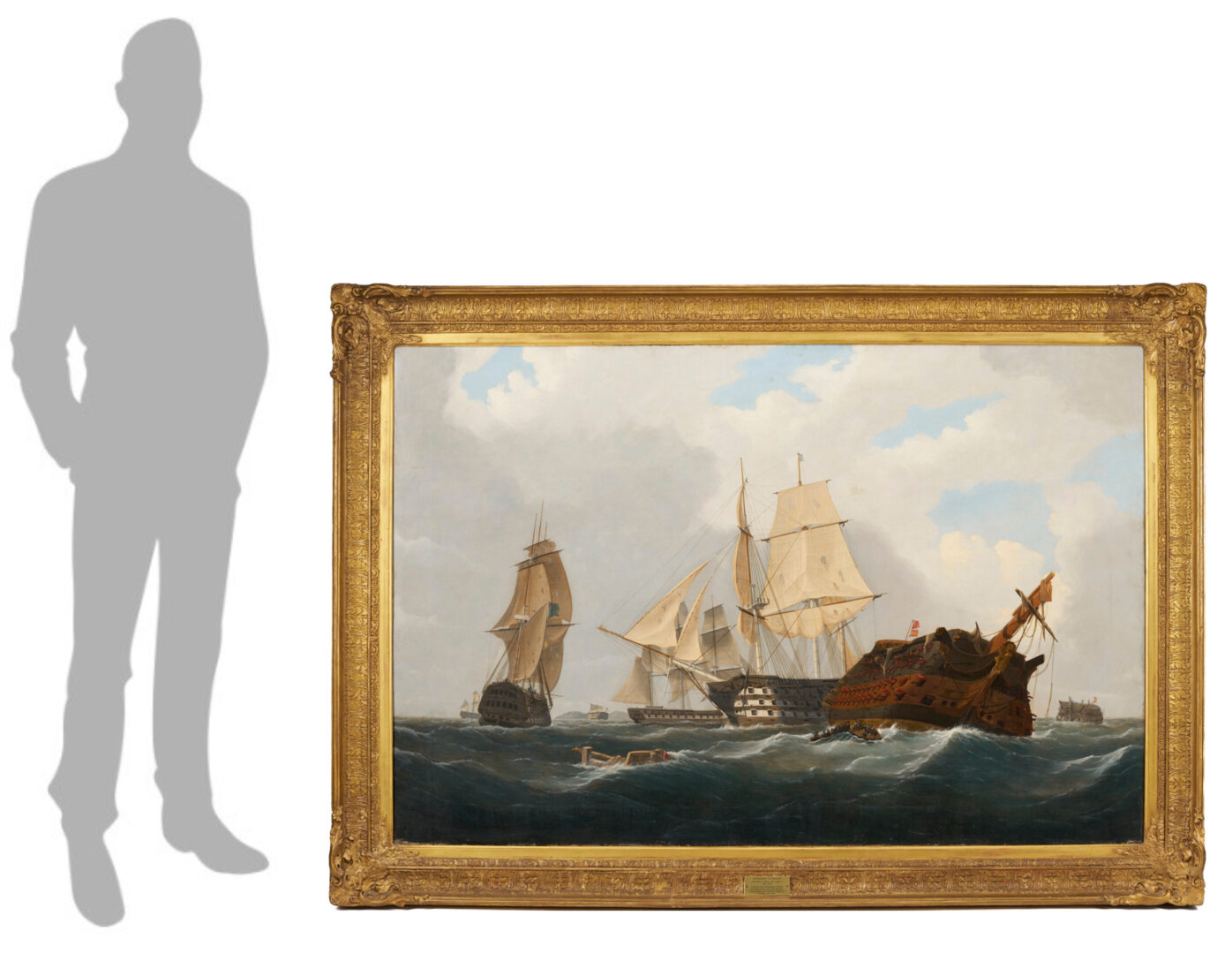 Lot 110: Marine Painting attr. William John Huggins, Trafalgar