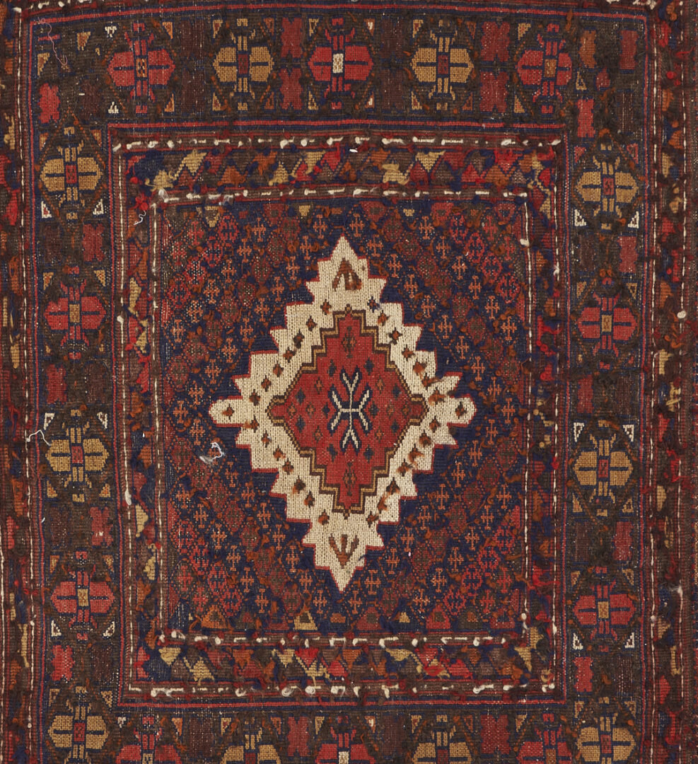 Lot 1113: 2 Rugs, Tekke Torba Flat Weave & Afghan Baluch