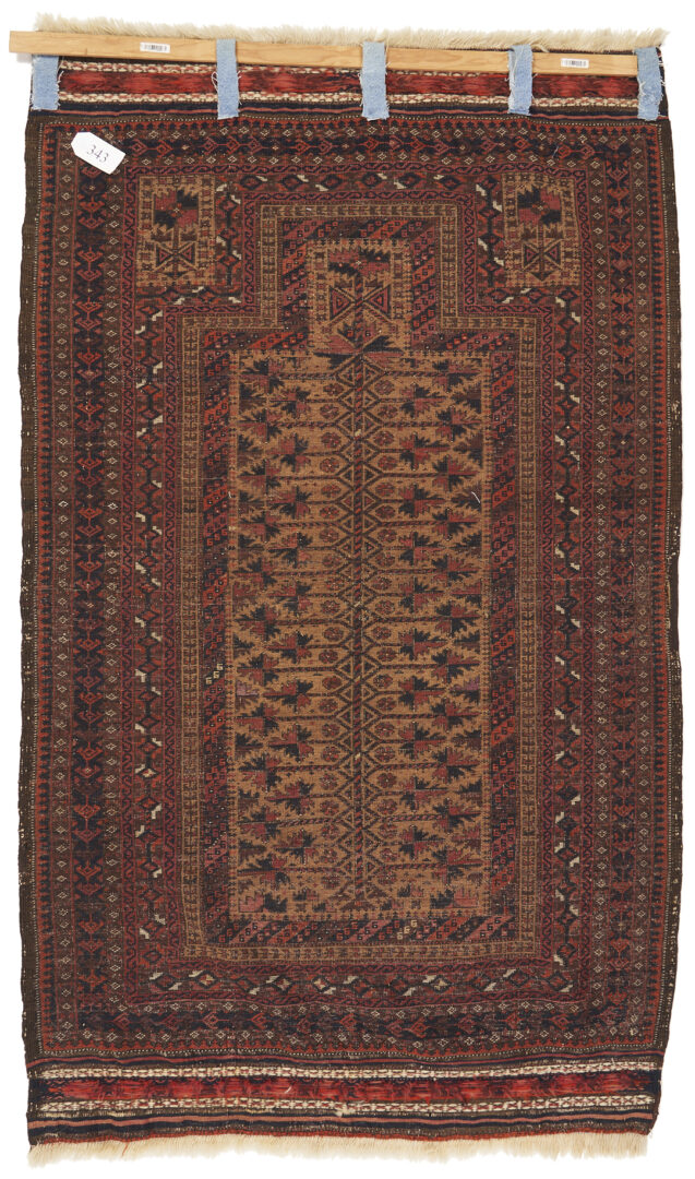 Lot 1115: Antique Baluch Afghan Tribal Prayer Rug