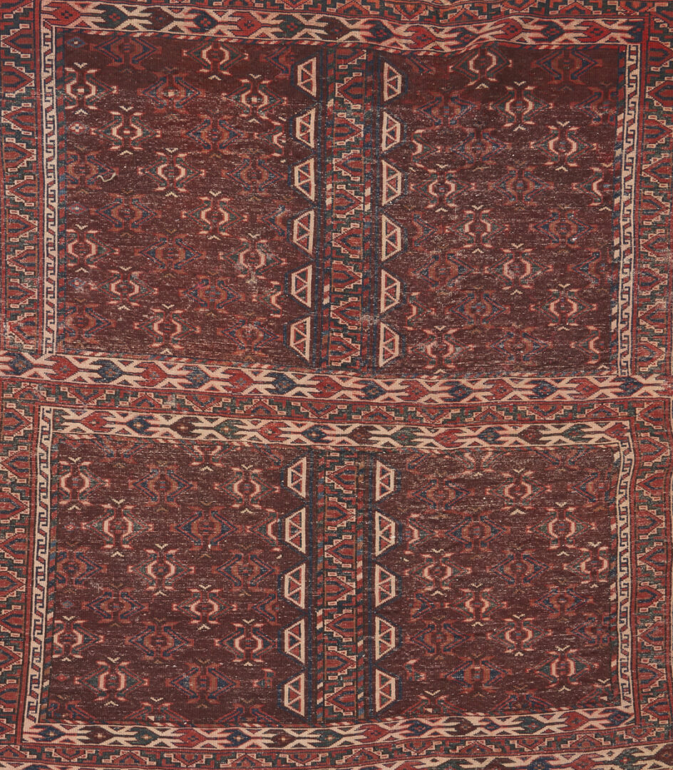 Lot 1119: Antique Yomud or Yomut Turkmen Ensi Rug