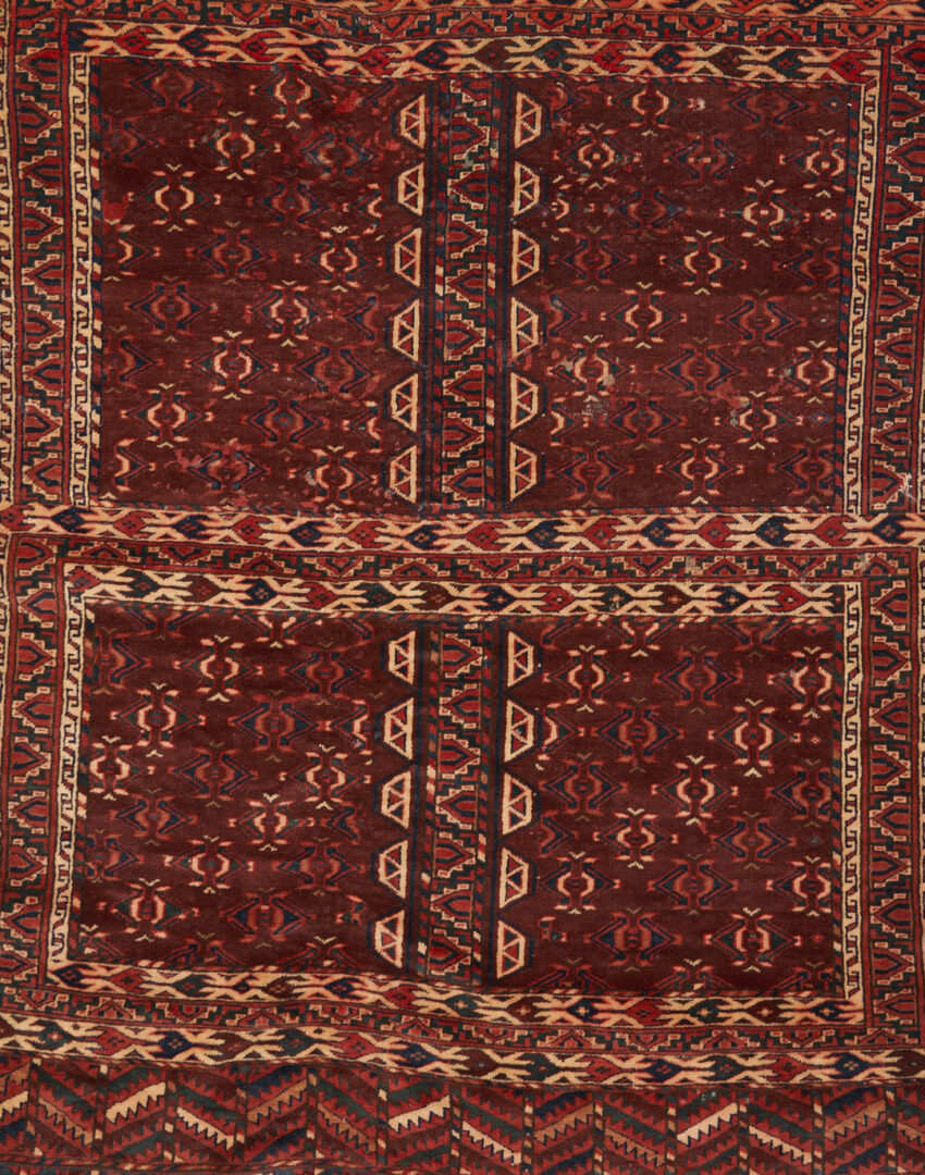 Lot 1119: Antique Yomud or Yomut Turkmen Ensi Rug