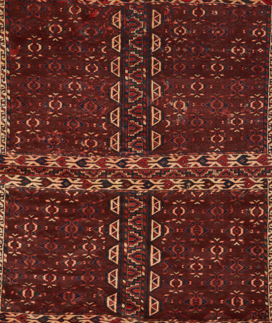 Lot 1119: Antique Yomud or Yomut Turkmen Ensi Rug