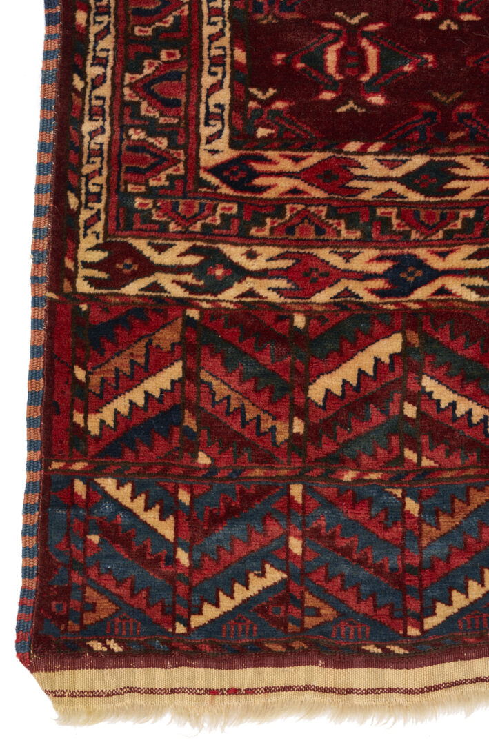 Lot 1119: Antique Yomud or Yomut Turkmen Ensi Rug