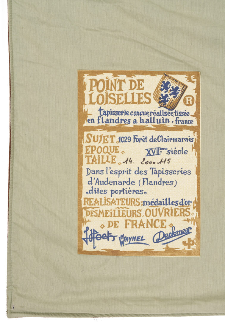 Lot 1128: French Point de Loiselles Wall Tapestry