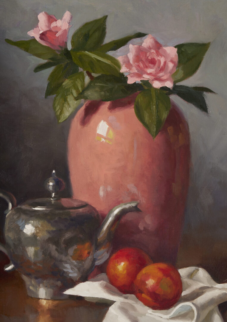 Lot 1134: Pr. 20th C. Still Life Paintings, Anton Katishev & Gregory Hull