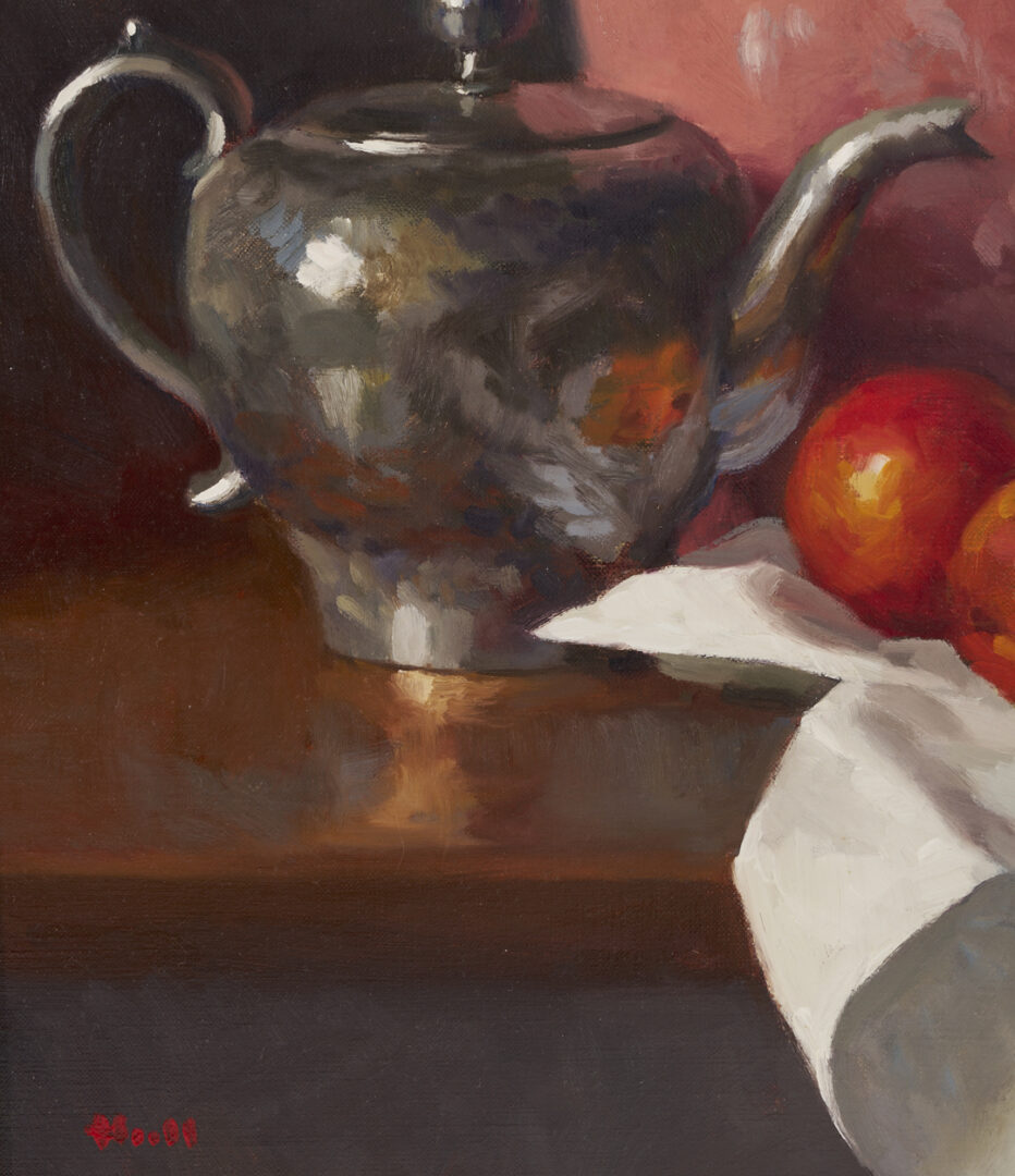 Lot 1134: Pr. 20th C. Still Life Paintings, Anton Katishev & Gregory Hull