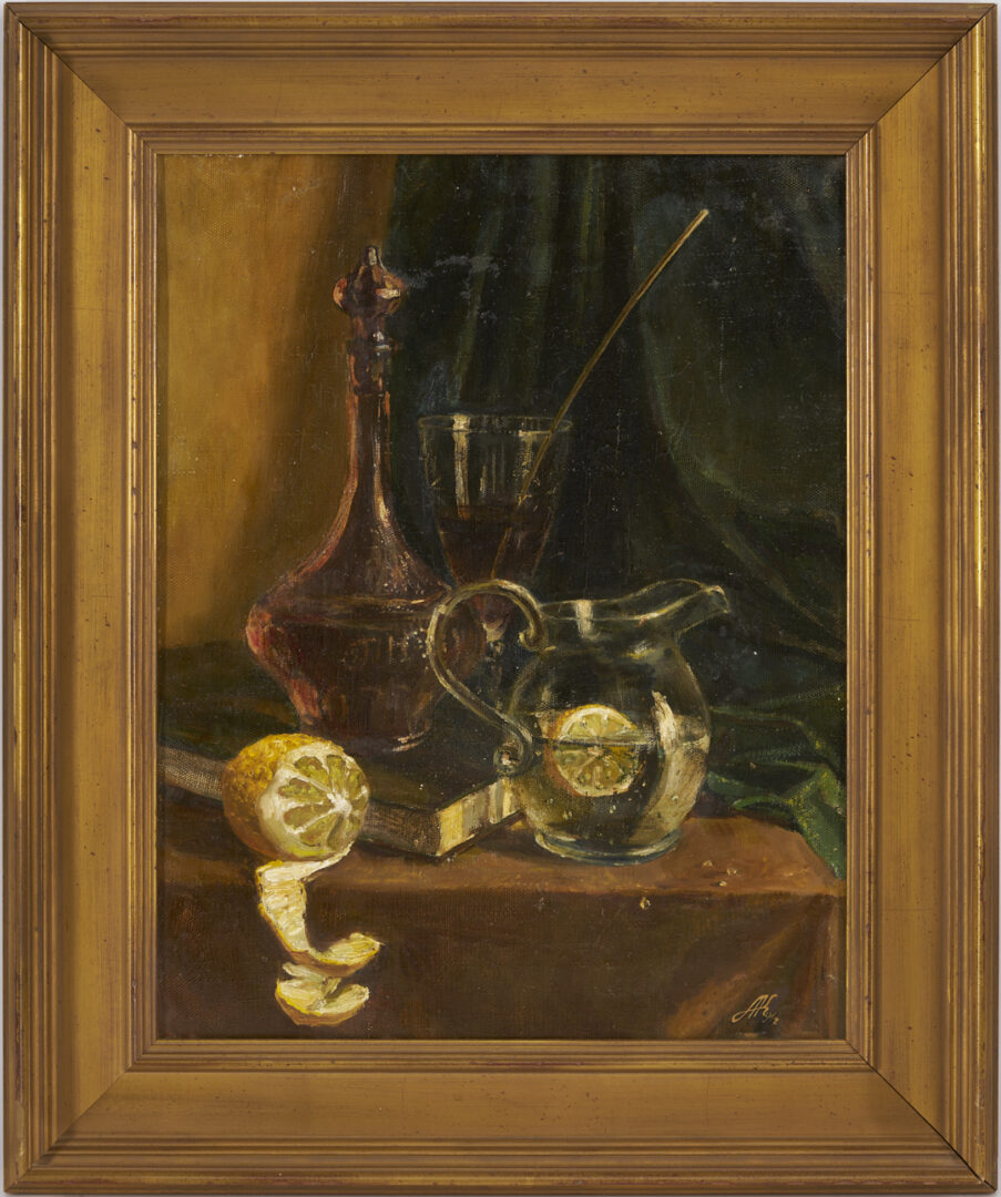 Lot 1134: Pr. 20th C. Still Life Paintings, Anton Katishev & Gregory Hull