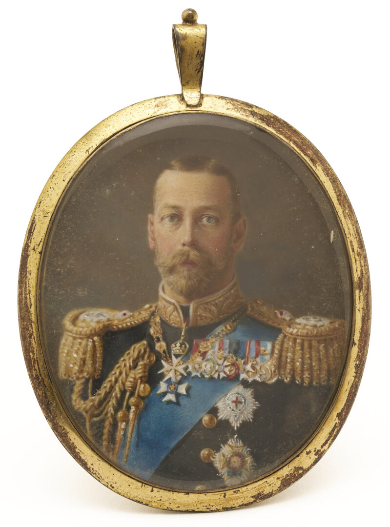 Lot 114: Miniature Portrait of King George V attrib. Downey c. 1910