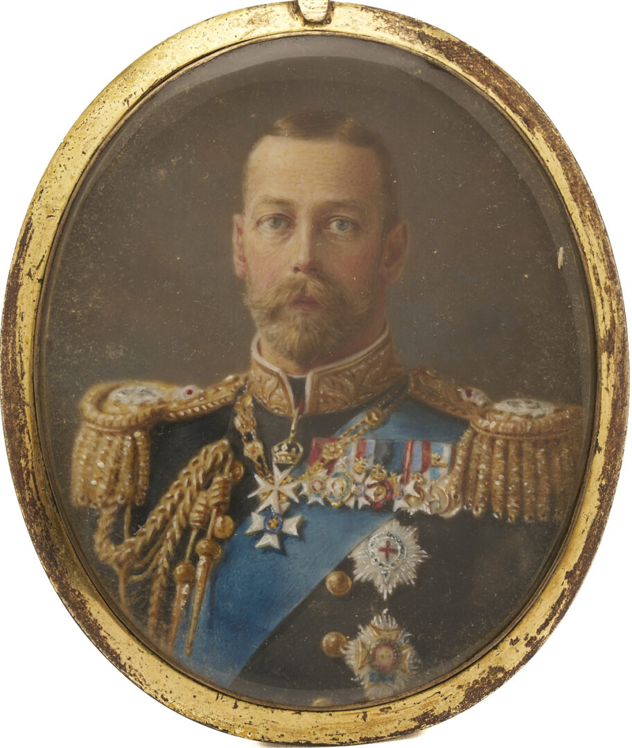 Lot 114: Miniature Portrait of King George V attrib. Downey c. 1910