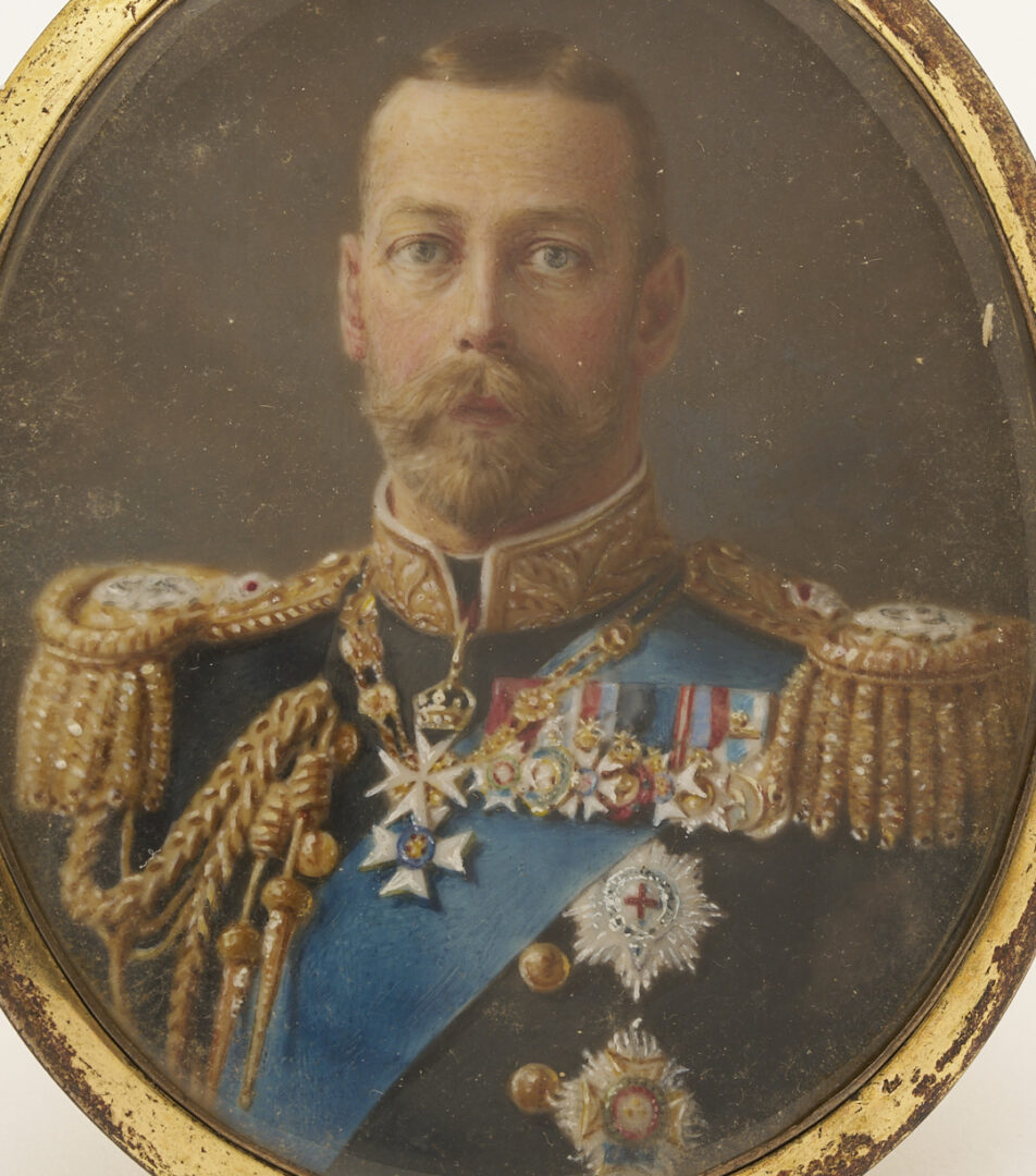 Lot 114: Miniature Portrait of King George V attrib. Downey c. 1910