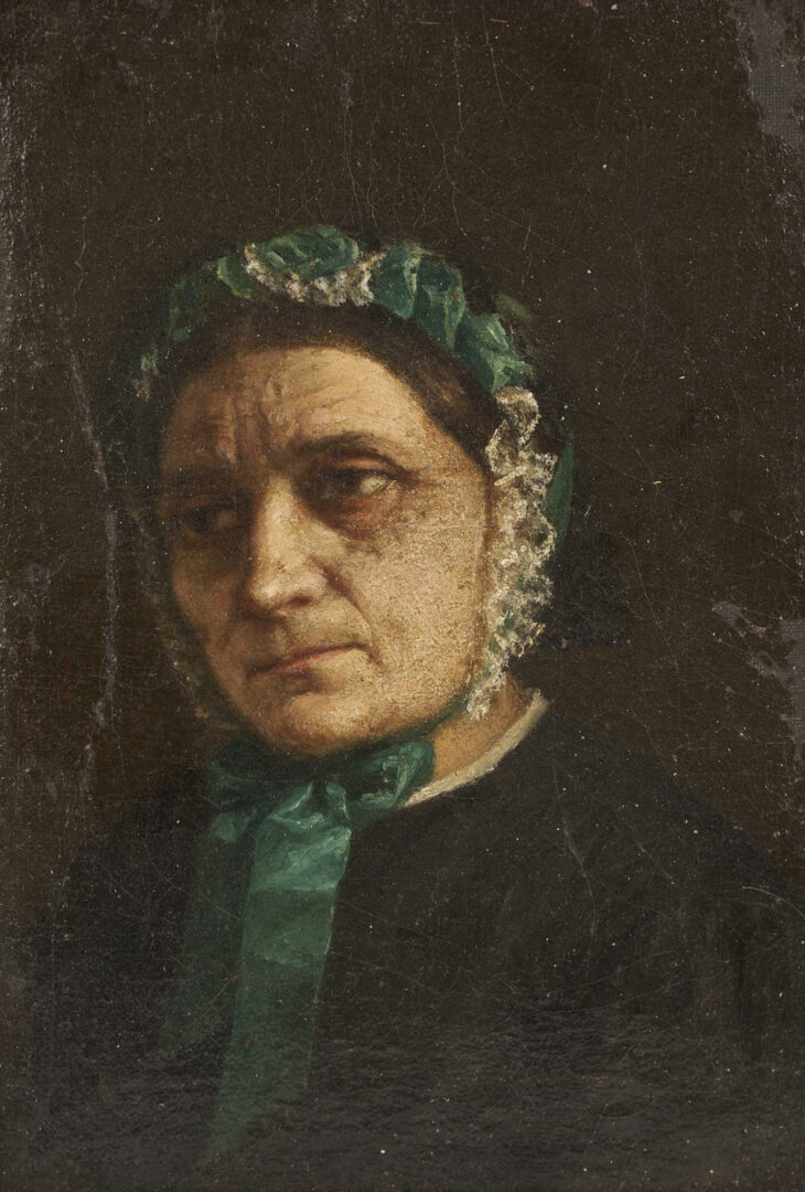 Lot 1152: Two Henri Douzil Portraits, The Artist's Mother & Father, Exhibited