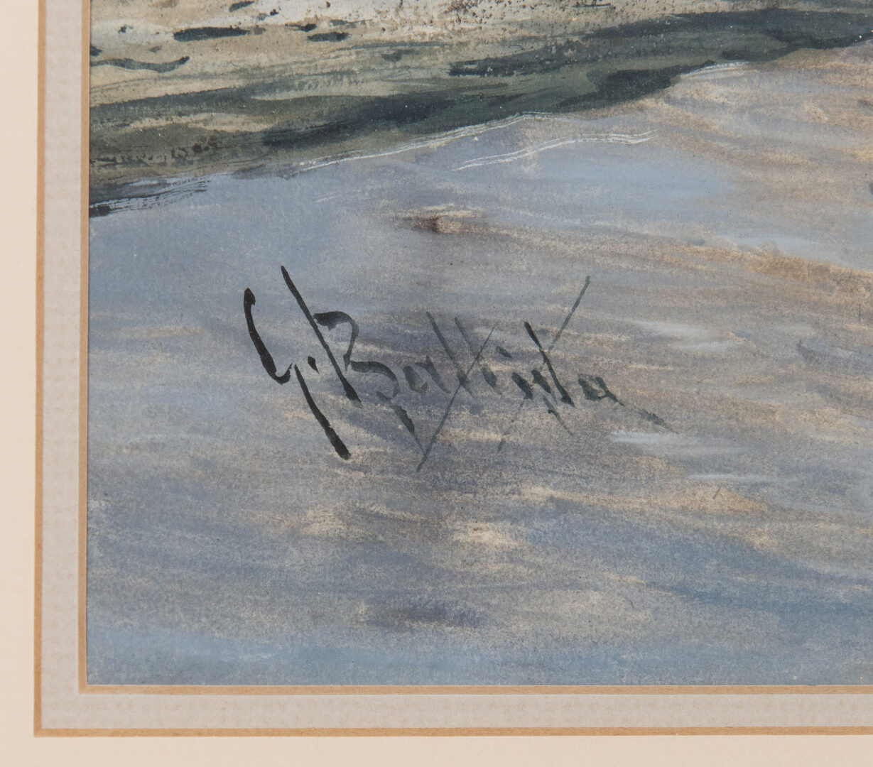 Lot 1154: 2 Italian Seascape Watercolor Paintings