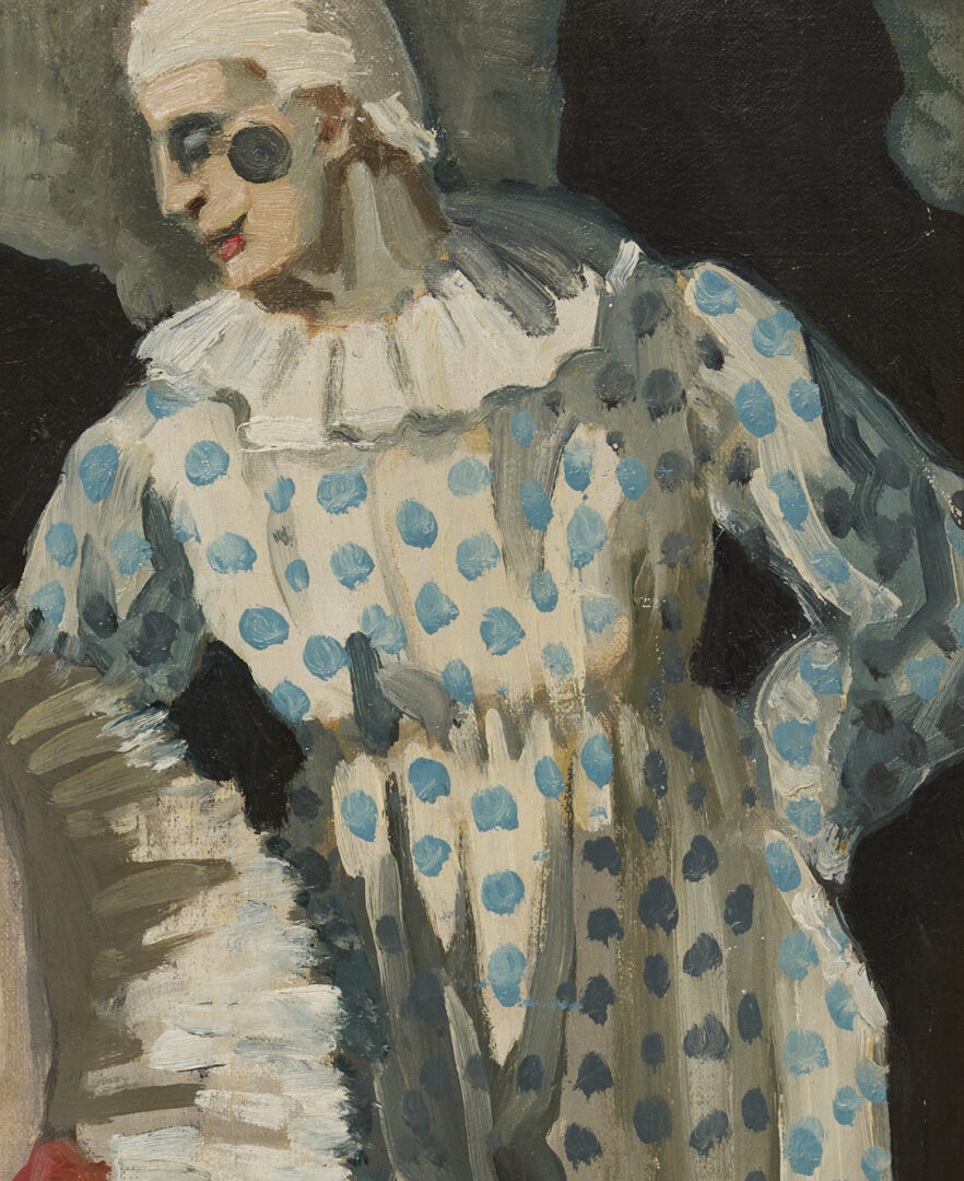 Lot 1155: Krikor Bedikian O/C, Ballet Dancer & Clown, Commedia dell'Arte