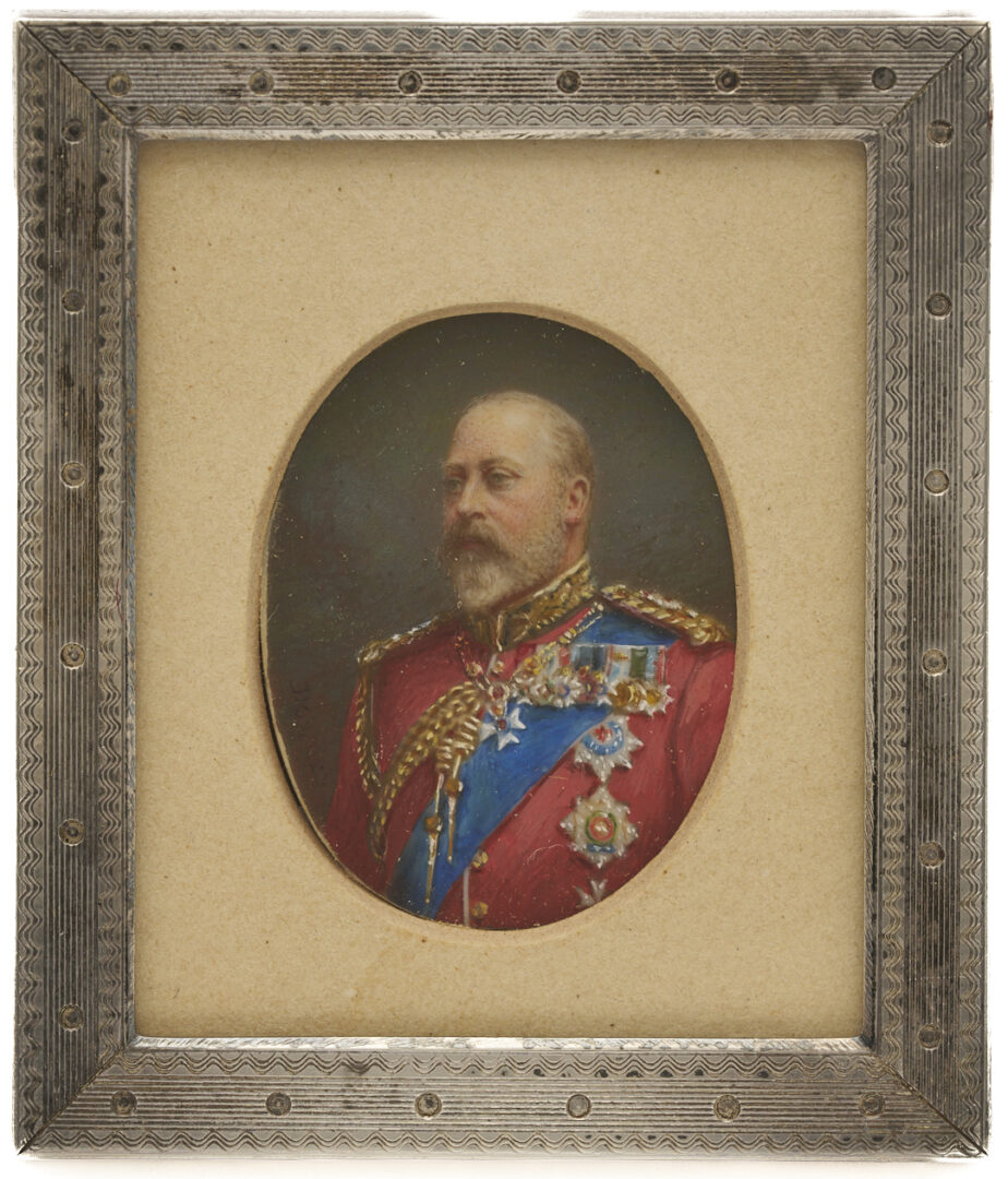 Lot 115: Portrait Miniature of King Edward VII, attrib. Downey