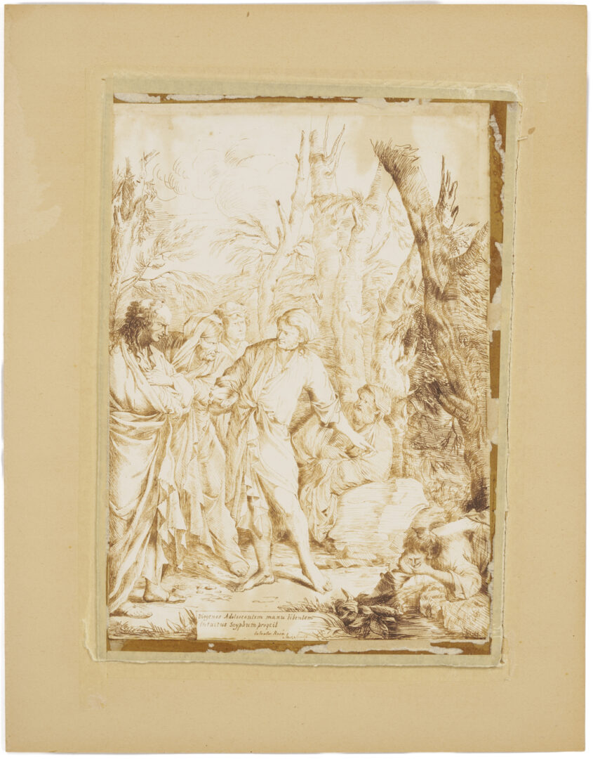 Lot 1160: Auguste Lepere Engraving plus 3 Old Master-Related Works on Paper incl. Durer, Rosa