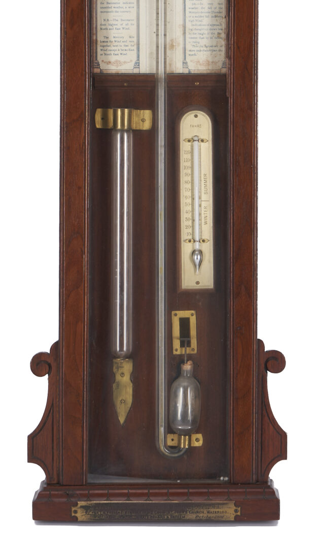 Lot 1163: 2 19th Century Barometers: Marquetry & Fitzroy