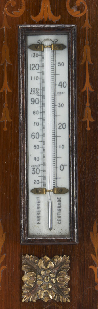 Lot 1163: 2 19th Century Barometers: Marquetry & Fitzroy