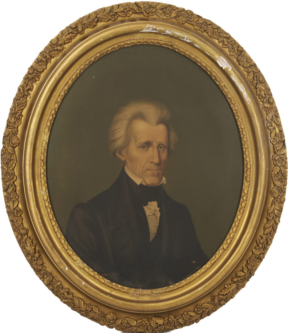 Lot 1166: Pr. E.C. Middleton & Co. Political Oleographs, Andrew Jackson & Henry Clay