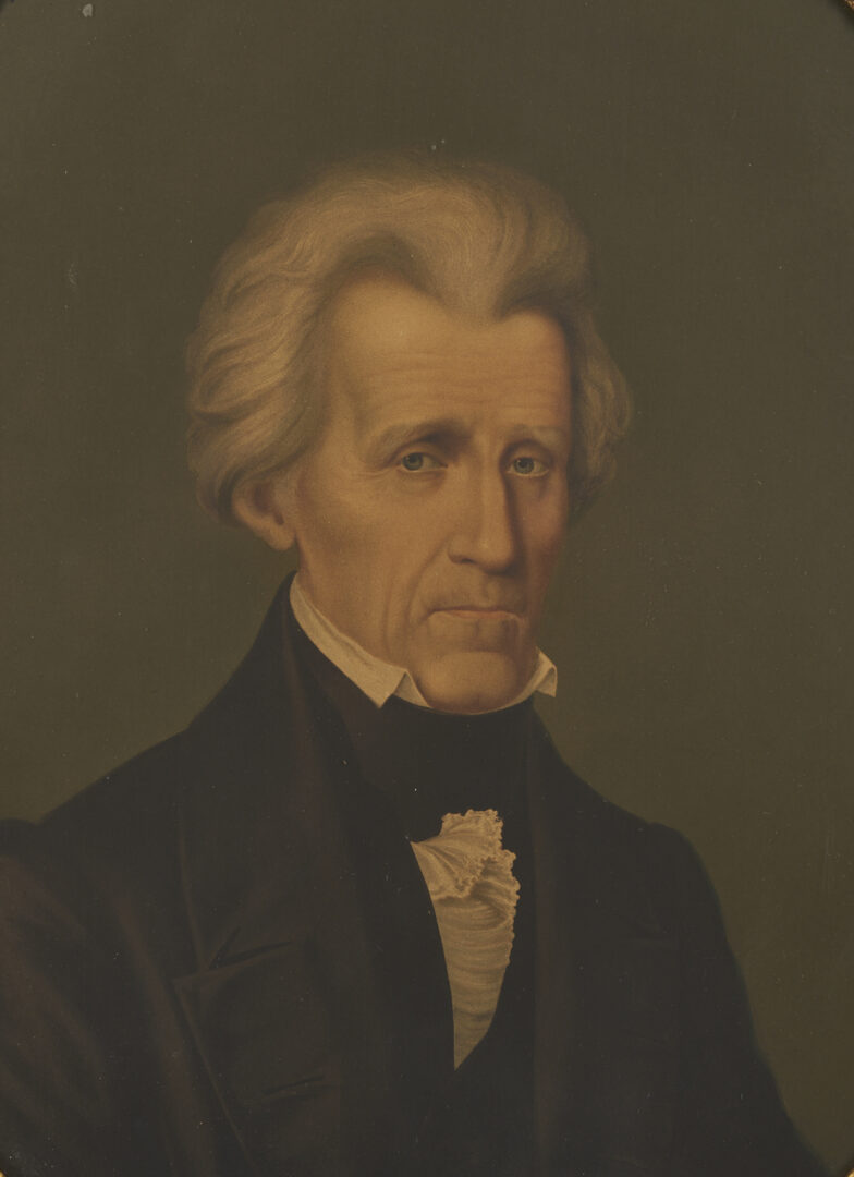 Lot 1166: Pr. E.C. Middleton & Co. Political Oleographs, Andrew Jackson & Henry Clay