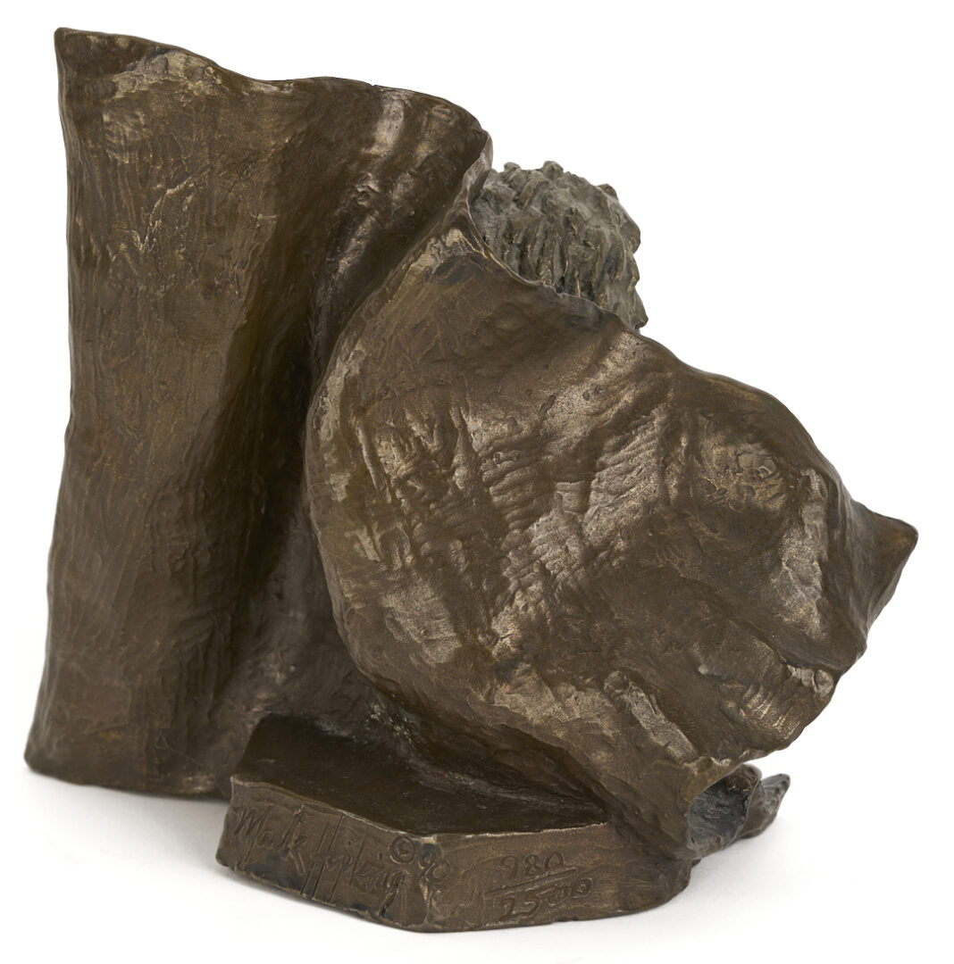 Lot 1171: Mark Hopkins "Spacious Skies" and Eagle Bust with Flag Bronze