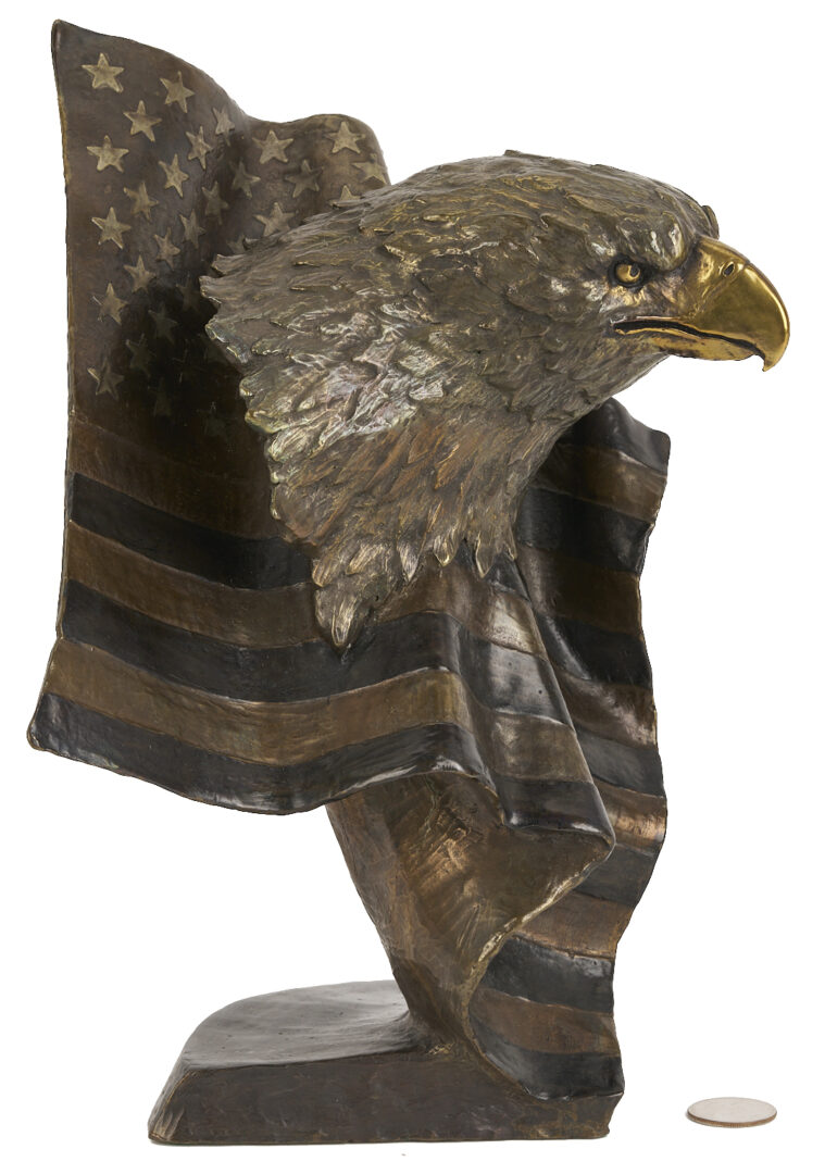 Lot 1172: Mark Hopkins "Forever Free" Bronze Eagle Bust