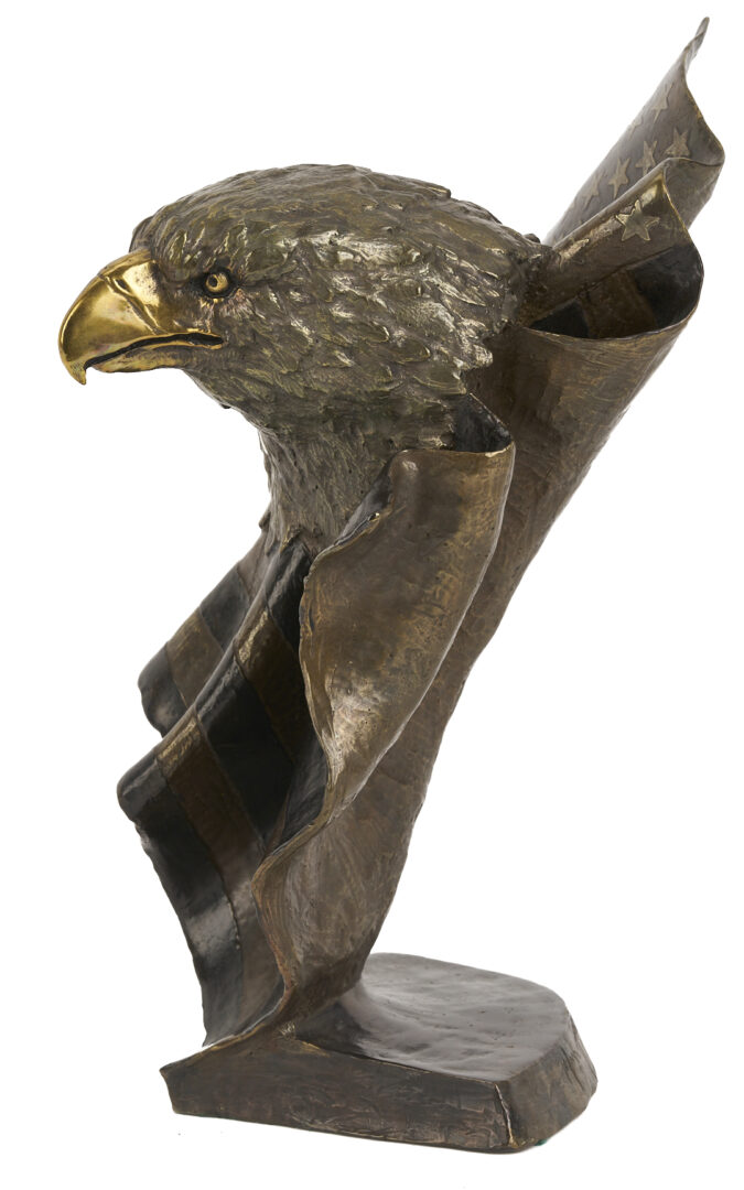 Lot 1172: Mark Hopkins "Forever Free" Bronze Eagle Bust