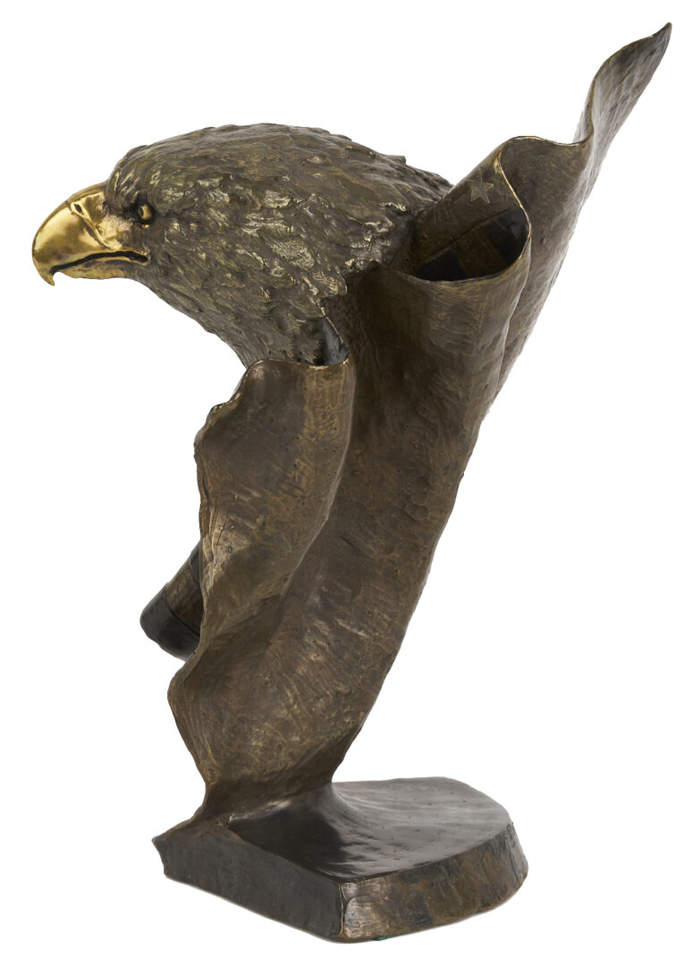 Lot 1172: Mark Hopkins "Forever Free" Bronze Eagle Bust