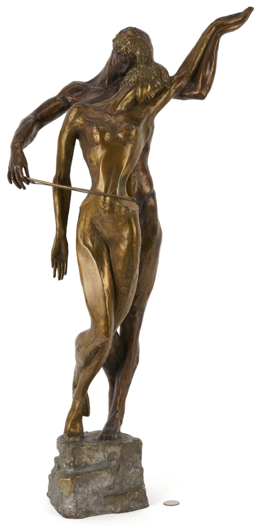 Lot 1173: Misha Frid Bronze, Cello Player