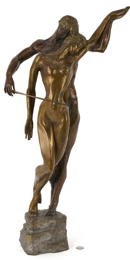 Lot 1173: Misha Frid Bronze, Cello Player