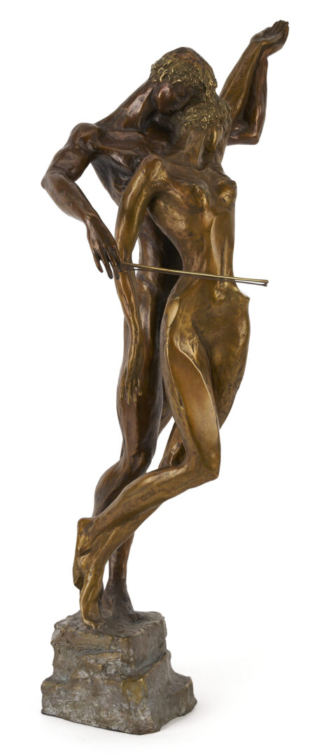 Lot 1173: Misha Frid Bronze, Cello Player