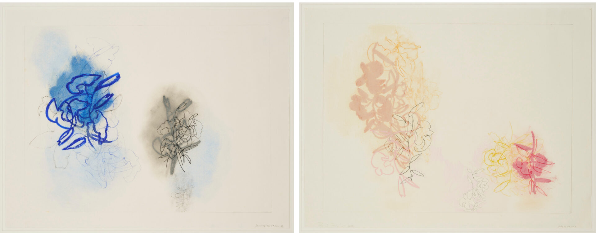 Lot 1177: 2 Rocio Rodriguez Mixed Media Works on Paper