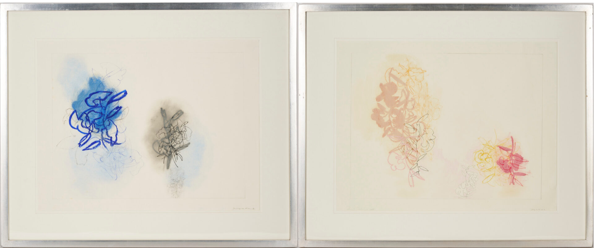 Lot 1177: 2 Rocio Rodriguez Mixed Media Works on Paper