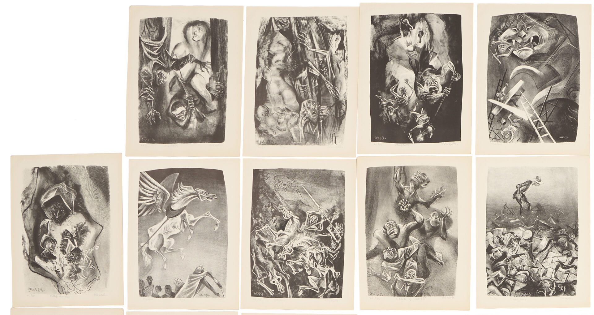 Lot 1185: William Gropper Capriccios Print Portfolio, 34 signed lithos