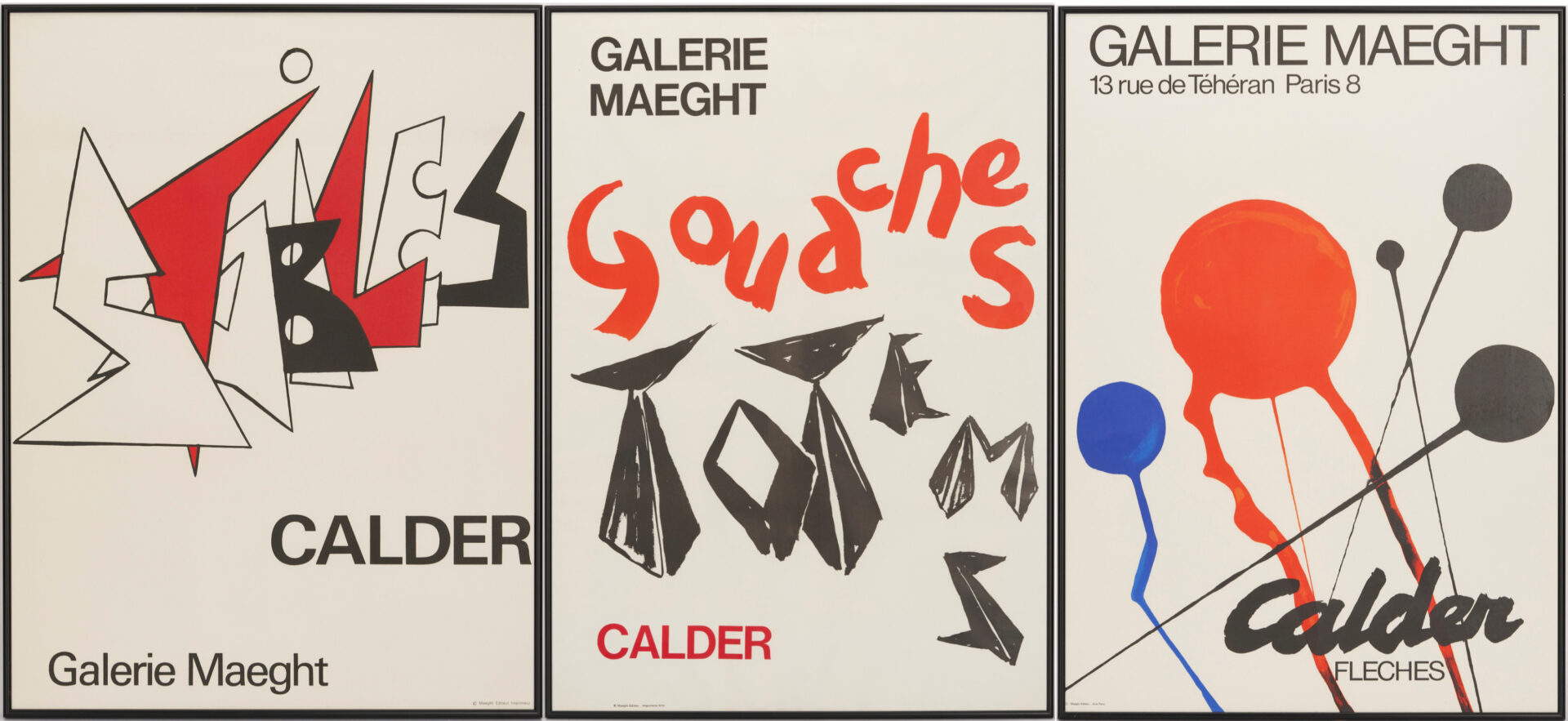 Lot 1190: Three Alexander Calder Galerie Maeght Exhibition Posters, 1963-70