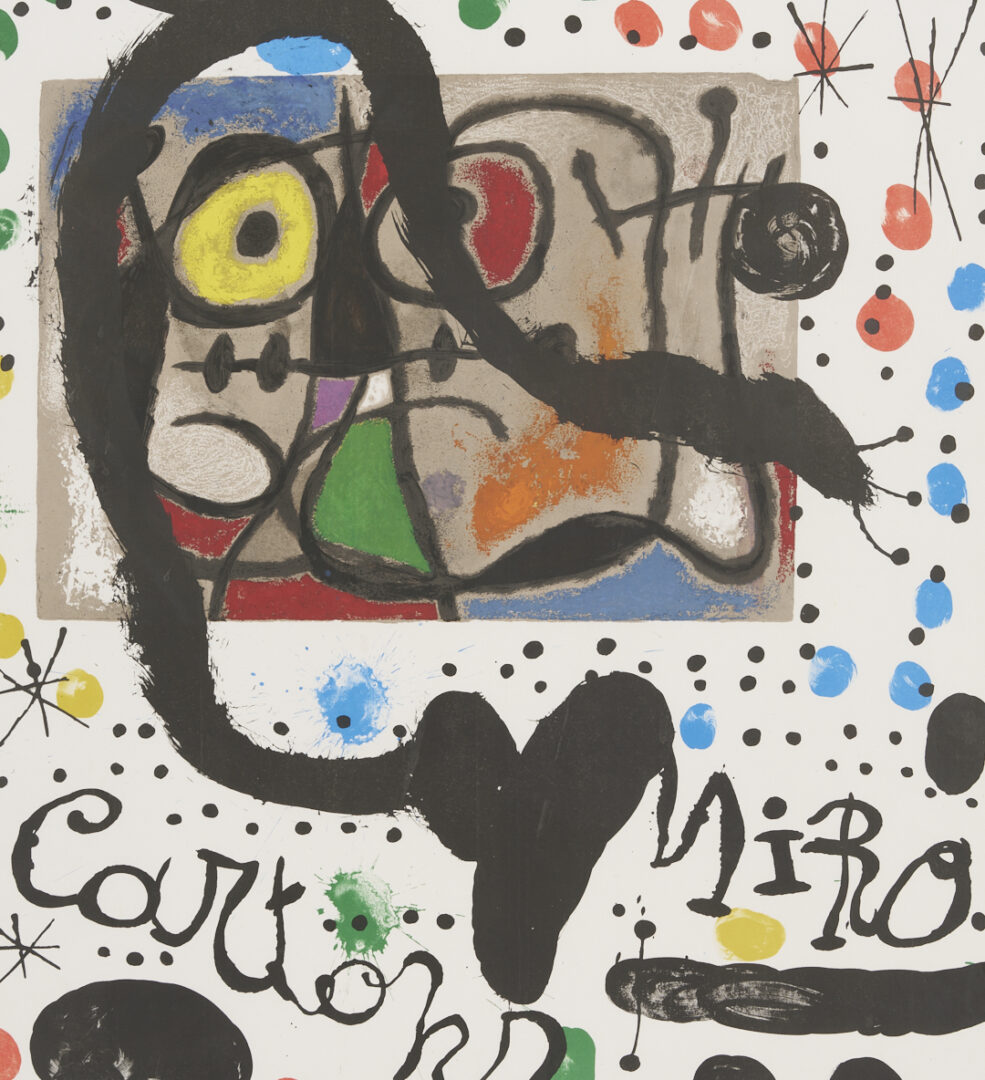 Lot 1195: 3 Modernist Posters: Miro, Steinberg and Signed Tobaisse