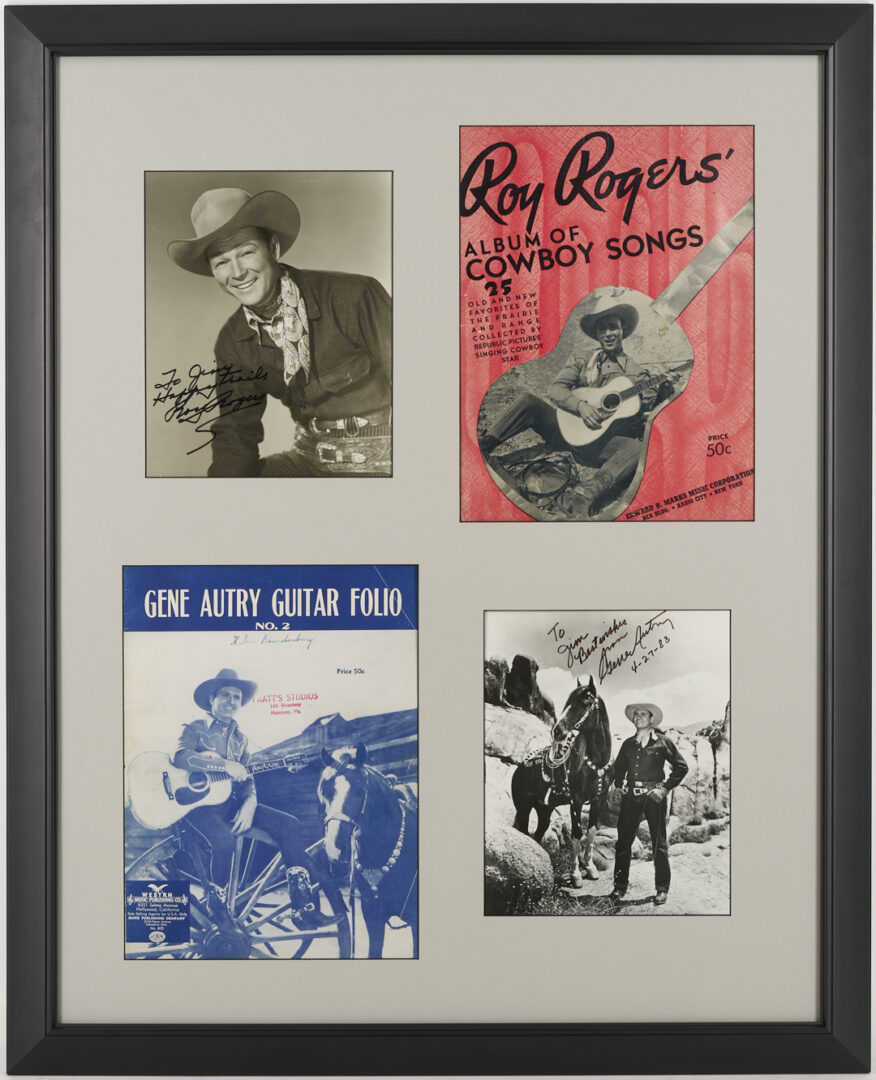 Lot 1203: Roy Rogers & Gene Autry Signed Photographs, Framed