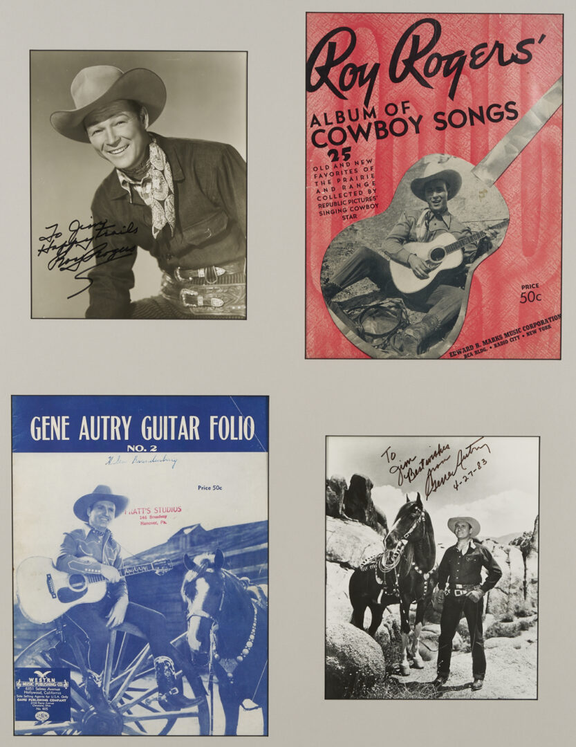 Lot 1203: Roy Rogers & Gene Autry Signed Photographs, Framed