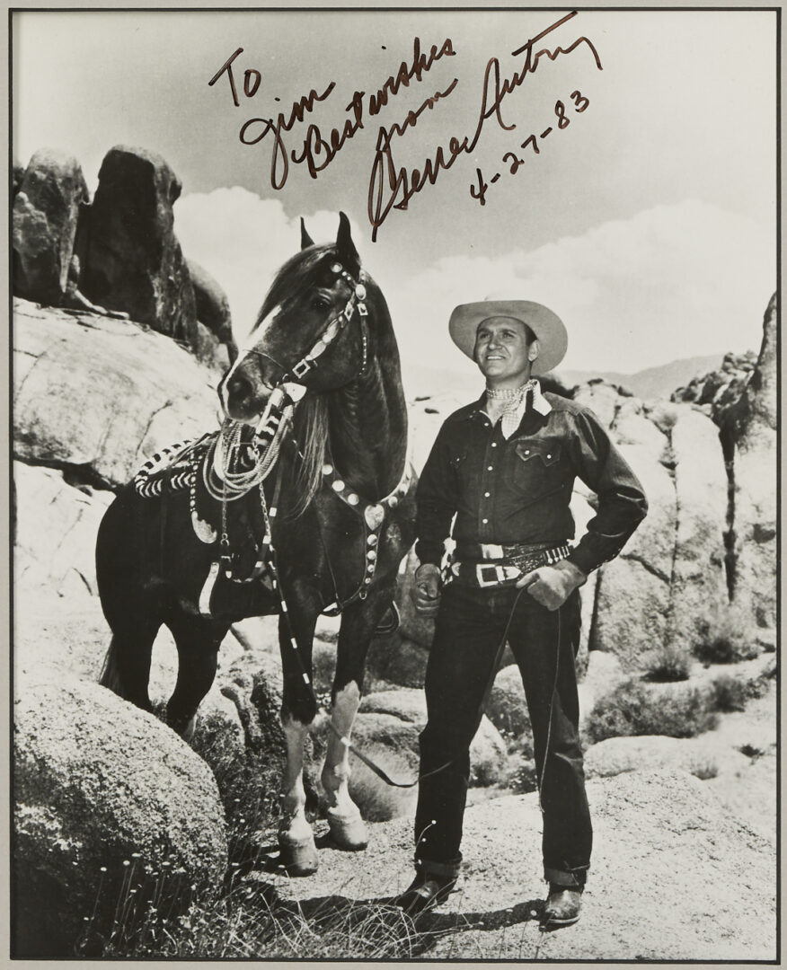 Lot 1203: Roy Rogers & Gene Autry Signed Photographs, Framed