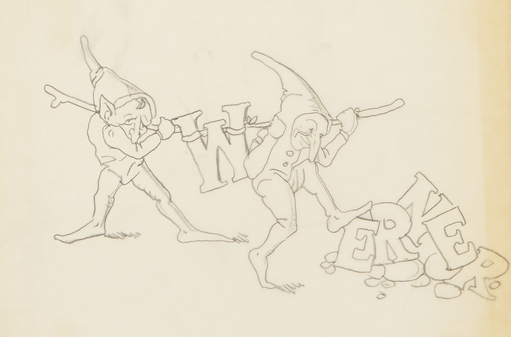 Lot 1204: 13 Werner Wildner Pencil Sketches