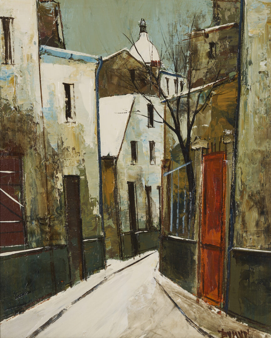 Lot 1206: Pr. Modernist Oil Paintings, Manuel Bunuel Paris Street Scene & William Buffett